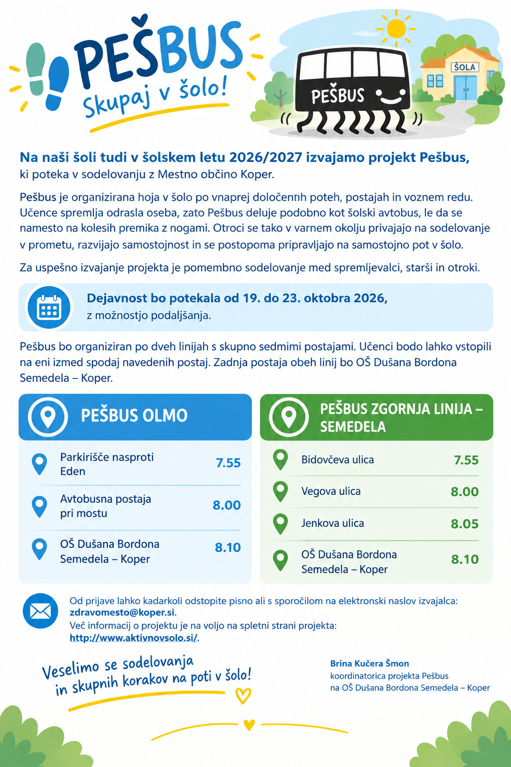 Pešbus Skupaj v šolo